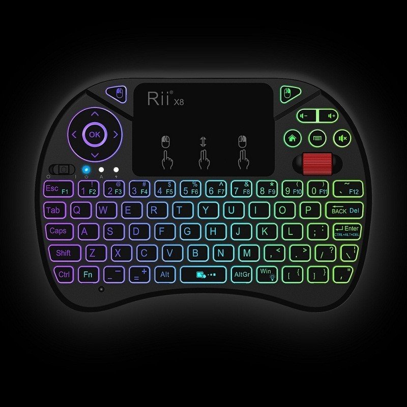 Mini tastatura wireless iluminata RGB